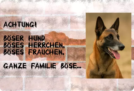 Hunde Vorsicht Warnschild Zutritt verbotenHunde Achtung! Böser Hund, Böses Herrchen, ... Bild