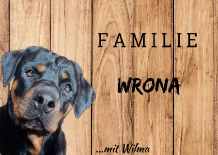 Hunde Vorsicht Warnschild Zutritt verboten Hunde Familie WRONA Bild
