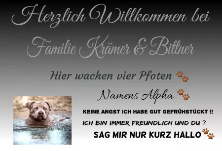 Hunde Vorsicht Warnschild Zutritt verbotenHunde Herzlich Willkommen bei Bild